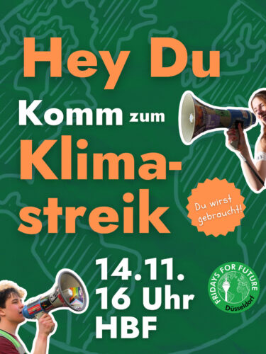 Aufruf zum Klimastreik am 14.11.25, 16:00 Uhr, HBF